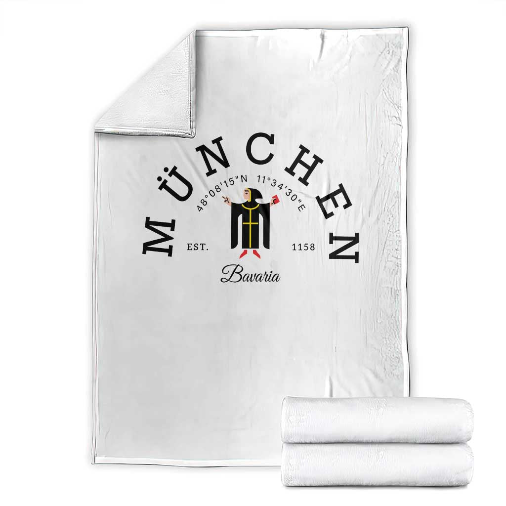 Munich München Bavaria Germany Coat of Arms Souvenir German Throw Blanket