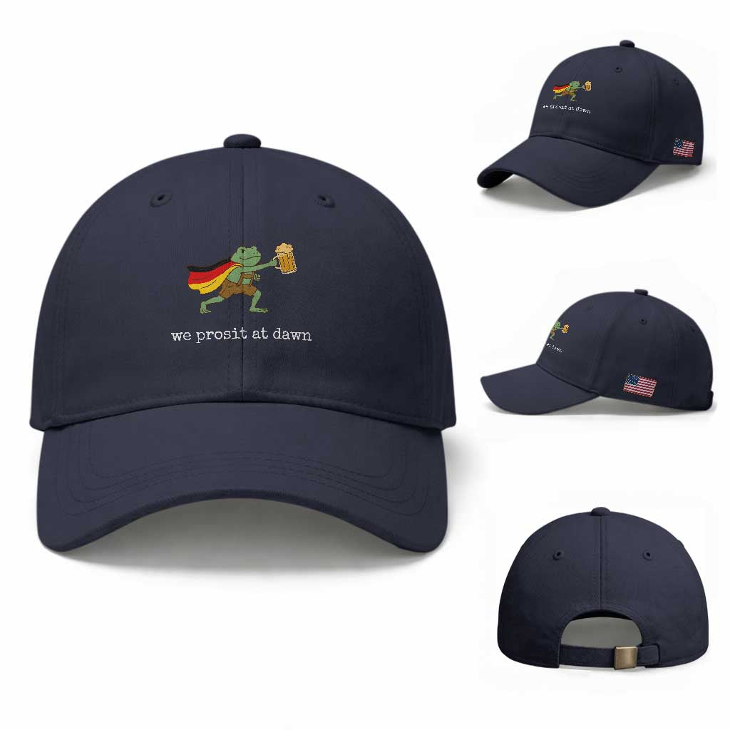 We Prosit At Dawn Baseball Cap Funny Oktoberfest Frog