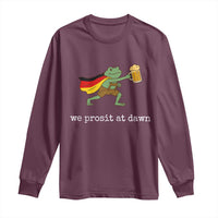 We Prosit At Dawn Long Sleeve Shirt Funny Oktoberfest Frog