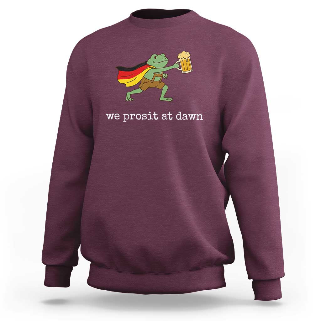 We Prosit At Dawn Sweatshirt Funny Oktoberfest Frog