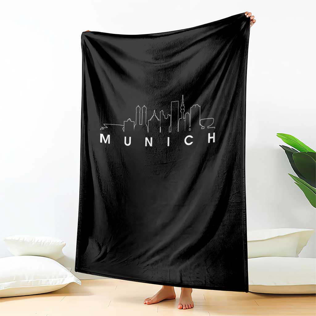 Munich Skyline Frauenkirche Cityscape Germany Throw Blanket