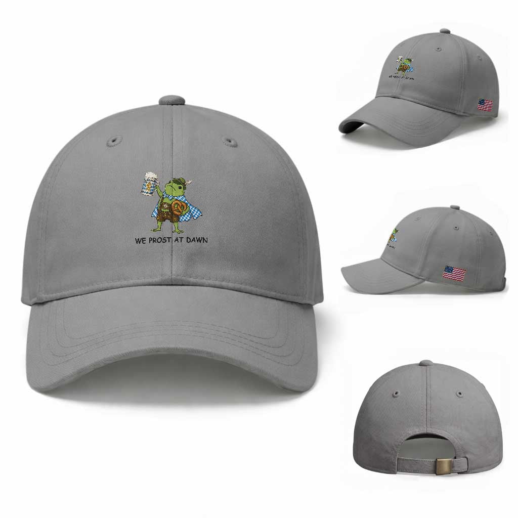 We Prost At Dawn Baseball Cap Funny Oktoberfest Frog Humor