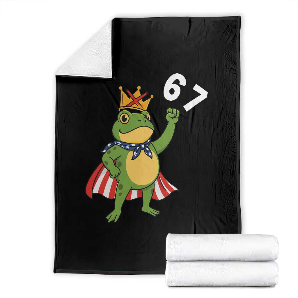 Resist Frog Throw Blanket Super American 67 Six Seven Meme - Wonder Print Shop