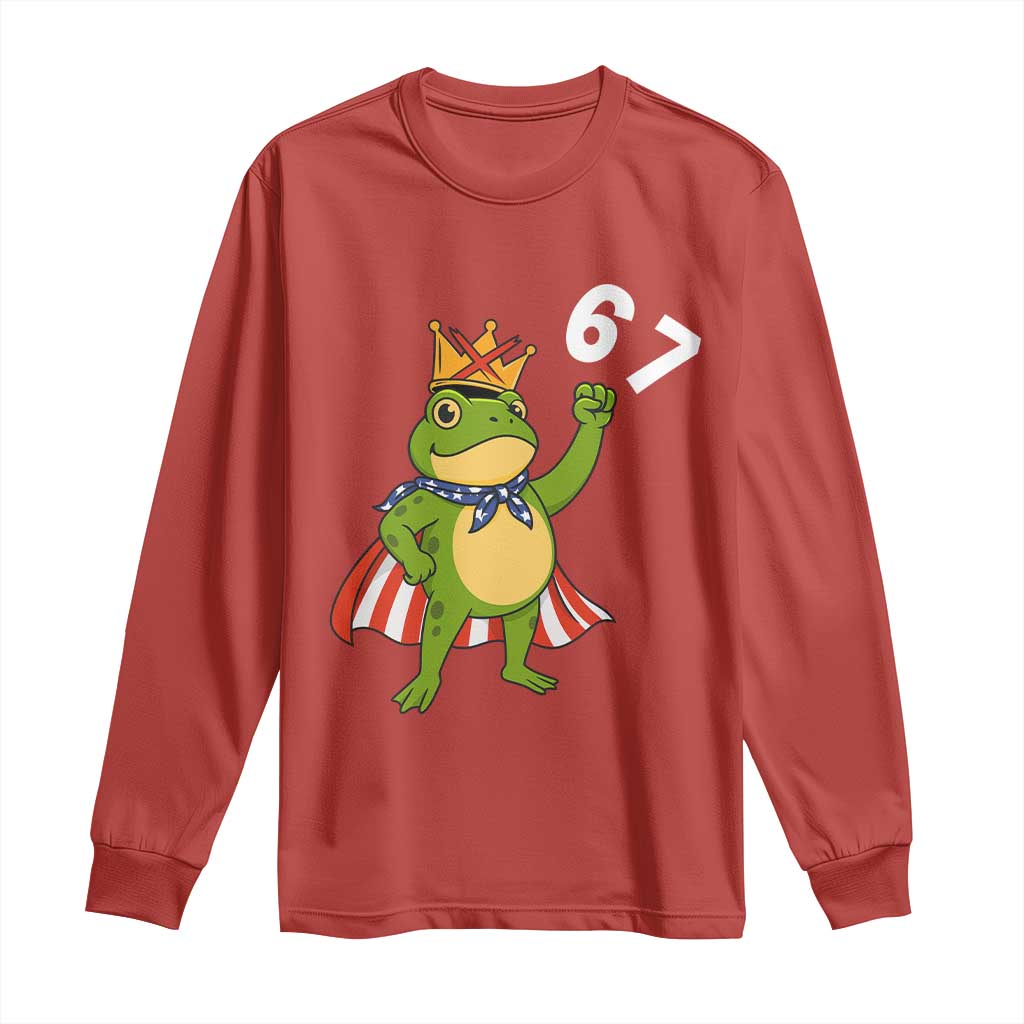 Resist Frog Long Sleeve Shirt Super American 67 Six Seven Meme - Wonder Print Shop