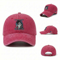 Not Now Kitten Daddy Increasing Shareholder Value Washed Cotton Baseball Cap Funny Werewolf Meme Sarcastic