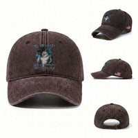 Not Now Kitten Daddy Increasing Shareholder Value Washed Cotton Baseball Cap Funny Werewolf Meme Sarcastic