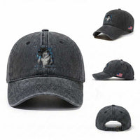 Not Now Kitten Daddy Increasing Shareholder Value Washed Cotton Baseball Cap Funny Werewolf Meme Sarcastic