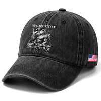 Not Now Kitten Daddy Increasing Shareholder Value Washed Cotton Baseball Cap Funny Alpha Wolf Meme