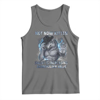 Not Now Kitten Daddy Increasing Shareholder Value Tank Top Funny Wolf Meme