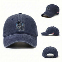 Not Now Kitten Daddy Increasing Shareholder Value Washed Cotton Baseball Cap Funny Wolf Meme