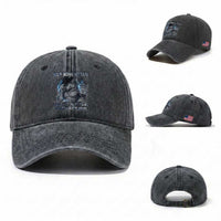 Not Now Kitten Daddy Increasing Shareholder Value Washed Cotton Baseball Cap Funny Wolf Meme