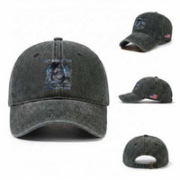 Not Now Kitten Daddy Increasing Shareholder Value Washed Cotton Baseball Cap Funny Wolf Meme