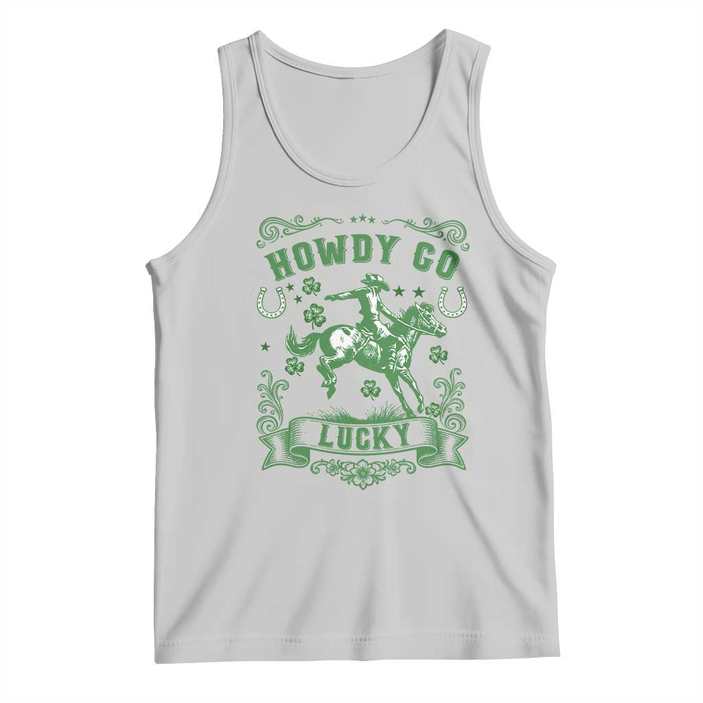 Cowboy St Patrick's Day Tank Top Howdy Go Lucky