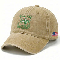 Cowboy St Patrick's Day Washed Cotton Baseball Cap Howdy Go Lucky