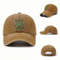 Cowboy St Patrick's Day Washed Cotton Baseball Cap Howdy Go Lucky