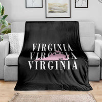 Virginia State Map Throw Blanket East Coast State Pride Travel Gift