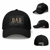 Dad Est 2026 Baseball Cap Promoted to Daddy New Dad