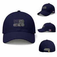 Best Dad Ever Baseball Cap Military Dad American Flag Camo