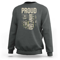 Proud Army Dad Camo American Flag Veteran Gift Sweatshirt