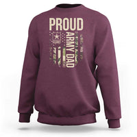 Proud Army Dad Camo American Flag Veteran Gift Sweatshirt