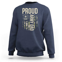 Proud Army Dad Camo American Flag Veteran Gift Sweatshirt