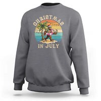 Funny Bigfoot Christmas In July Beach Vacation Sweatshirt