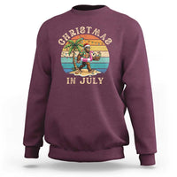 Funny Bigfoot Christmas In July Beach Vacation Sweatshirt