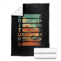 Arizona Desert Cactus Saguaro National Park Retro Throw Blanket