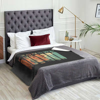 Arizona Desert Cactus Saguaro National Park Retro Throw Blanket