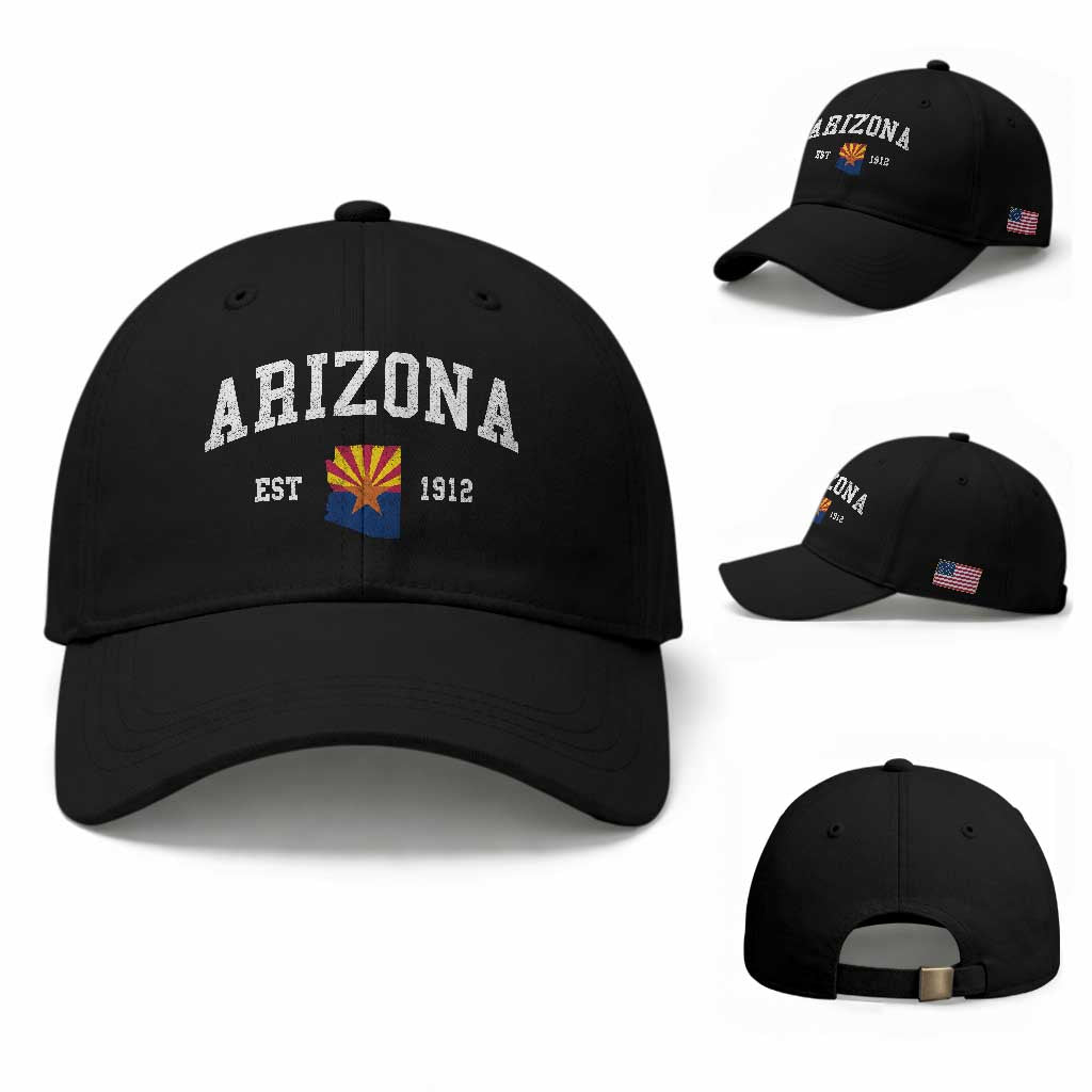 Arizona State Flag Grand Canyon State Established 1912 Baseball Cap