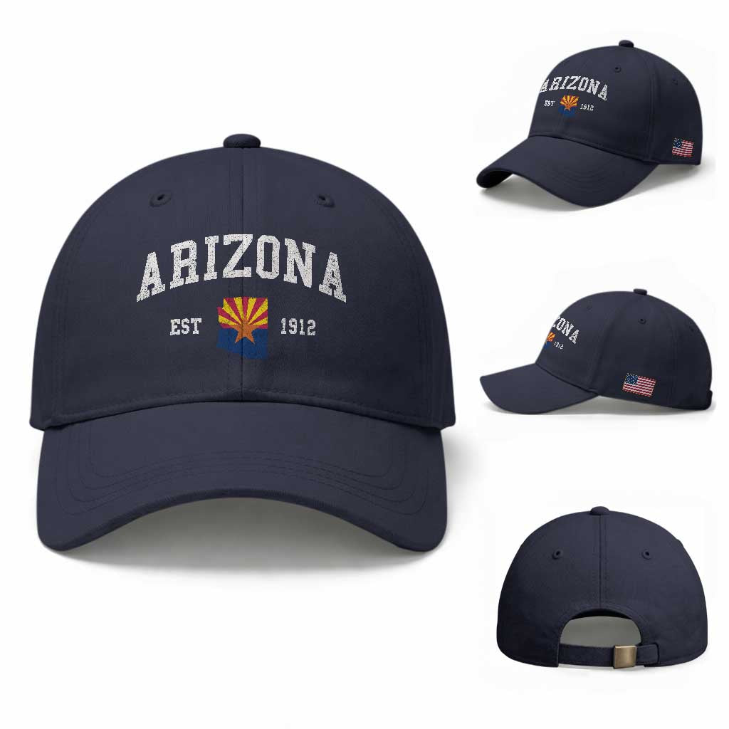 Arizona State Flag Grand Canyon State Established 1912 Baseball Cap