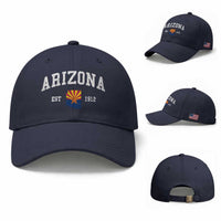 Arizona State Flag Grand Canyon State Established 1912 Baseball Cap