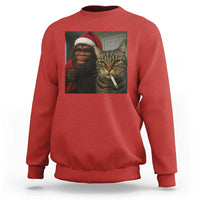 Funny Cat Selfie Bigfoot Christmas Sasquatch Sweatshirt - Wonder Print Shop