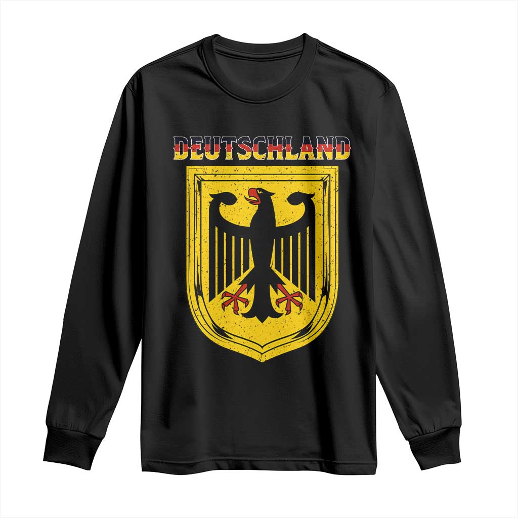 Deutschland Germany Eagle Nationalism Federal Coat of Arms German Flag Long Sleeve Shirt
