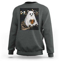 Funny Ghost Raccoon Drinking Beer Feral Halloween Gift Sweatshirt