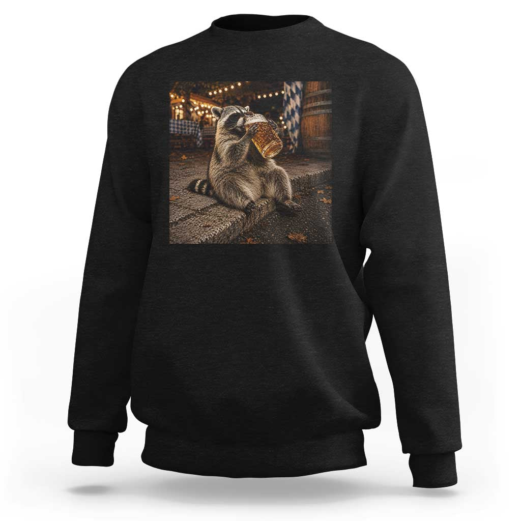 Oktoberfest Raccoon German Beer Festival Drinking Prost Beer Lover Sweatshirt