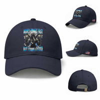 Money Comes Fast But I Come Faster Baseball Cap Funny Alpha Wolf Meme
