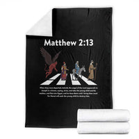 Jesus Christian Throw Blanket Cross Bible Verse Matthew 2:13 - Wonder Print Shop