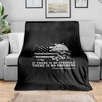 Frederick Douglass Quote Throw Blanket Is There Is No Struggle There Is No Progress - Wonder Print Shop