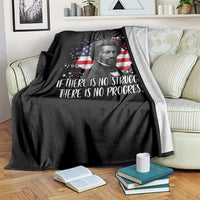 Frederick Douglass American Flag Throw Blanket Is There Is No Struggle There Is No Progress - Wonder Print Shop