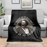 Frederick Douglass Pride Quote Throw Blanket Is There Is No Struggle There Is No Progress - Wonder Print Shop