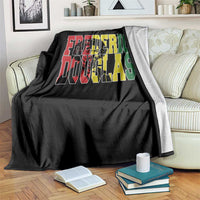 Frederick Douglass Throw Blanket Pan African Flag Black History Month - Wonder Print Shop