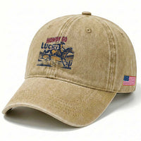 Howdy Go Lucky Washed Cotton Baseball Cap Funny Cowboy St Patrick's Day