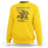 Howdy Go Lucky Sweatshirt Cowboy Raccoon St Patrick's Day