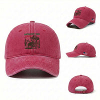 Howdy Go Lucky Washed Cotton Baseball Cap Funny Corgi St Patrick's Day