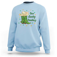 One Lucky Cowboy Sweatshirt Western Irish Cowboy St Patrick Day