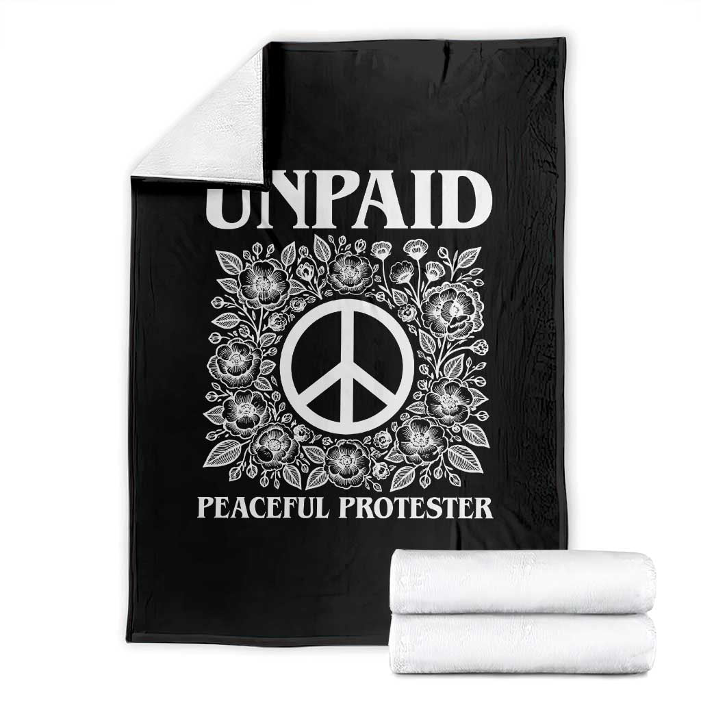Unpaid Peaceful Protester Throw Blanket Political Demonstration