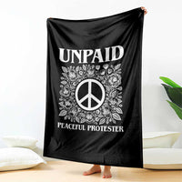 Unpaid Peaceful Protester Throw Blanket Political Demonstration