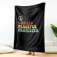 Unpaid Peaceful Protester Throw Blanket Political Resistance Movement