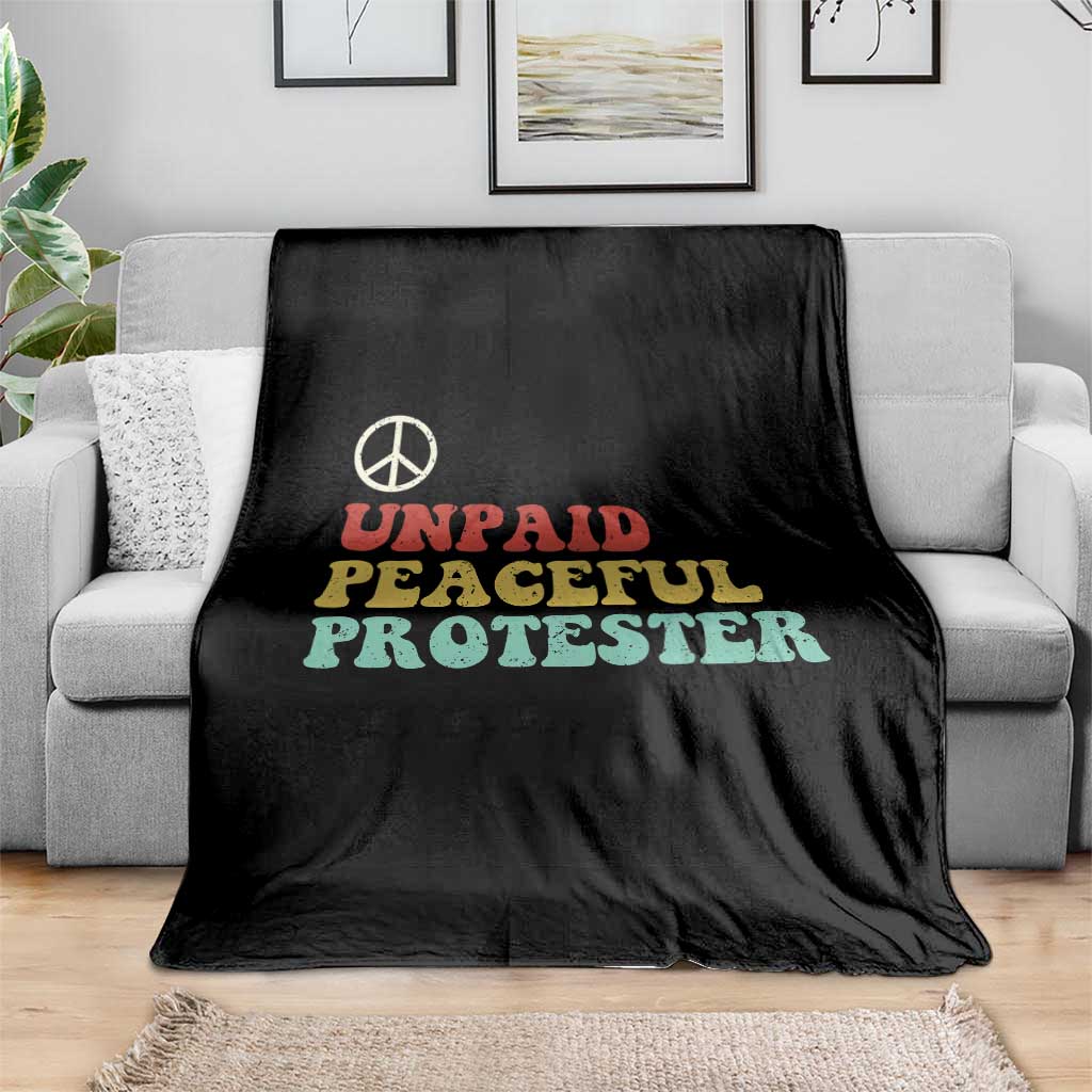 Unpaid Peaceful Protester Throw Blanket Political Resistance Movement